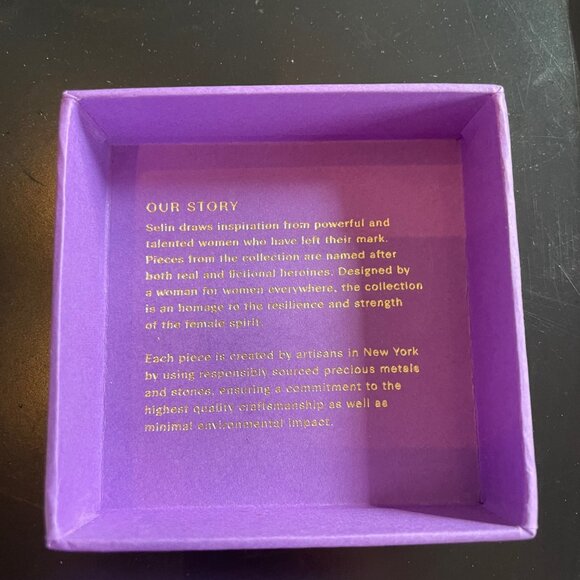 Selin Kent NYC Terra Incognita 14K Rose Gold & Diamonds Bar Stud (Single Only) - Picture 5 of 13